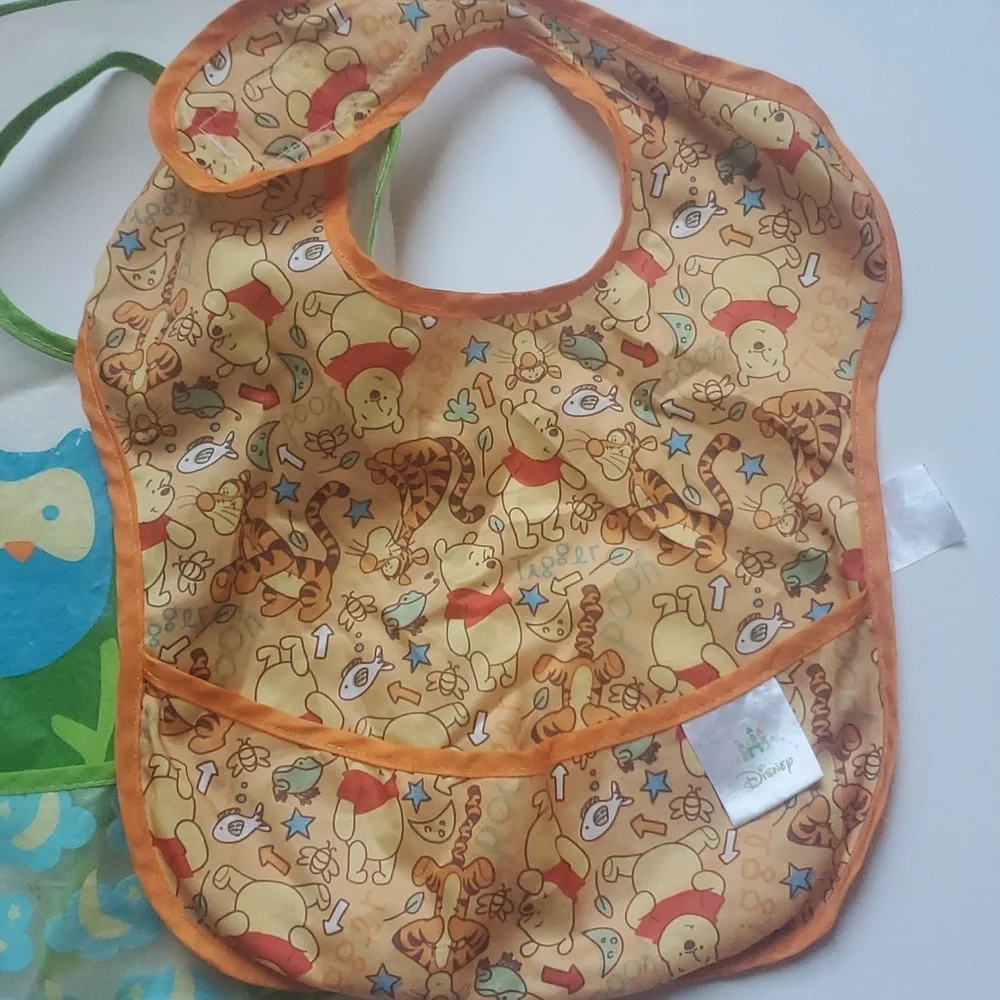 Plastic Baby Bibs Lot of 5